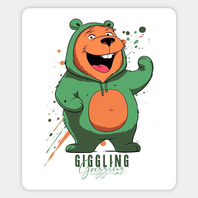 The Giggling Grizzlies Collection - No. 8/12 Magnet by emmjott